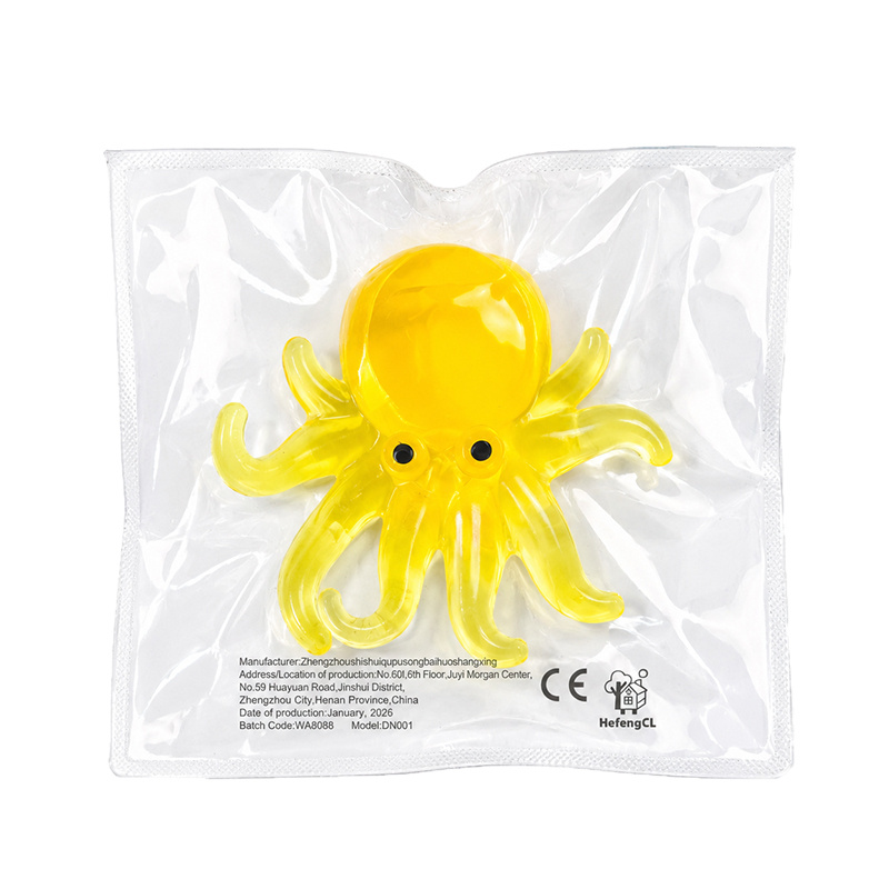 Hefengcl.Novelty Bright Transparent Octopus Squishy Toy